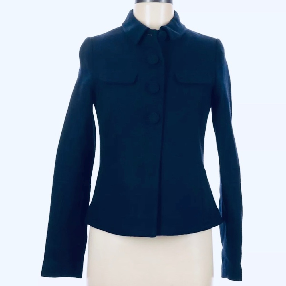 Tocca Navy Blue Buttoned Wool Jacket. Euc. - image 1